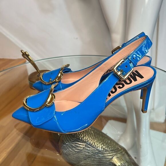 MOSCHINO Milano Slingback Heeled Sandals-size 37 - Picture 6 of 9